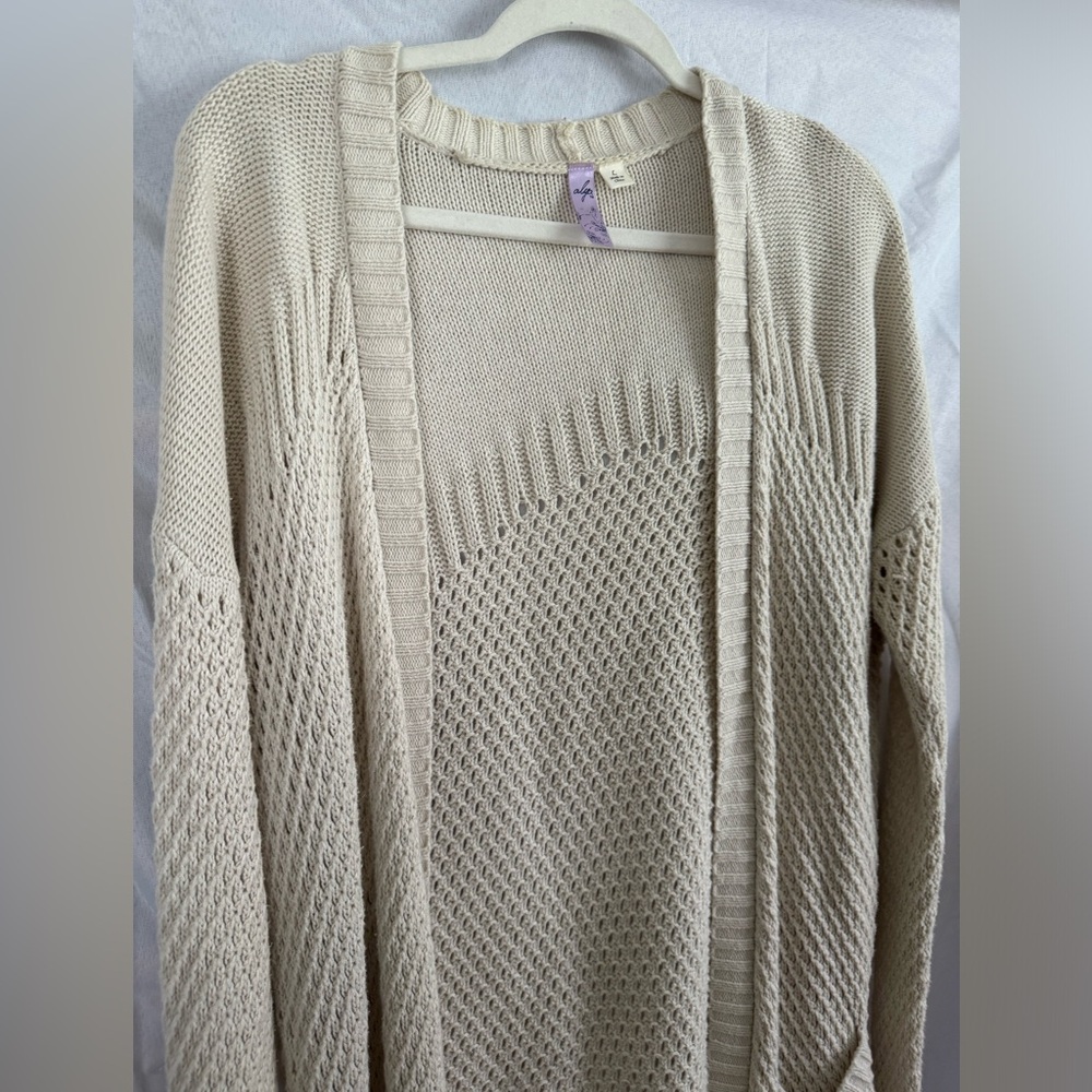 Alya Long Cream Cardigan